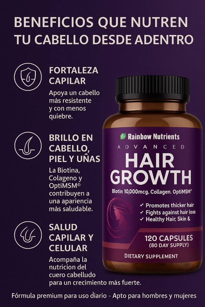 💜HairGrowth – Fórmula Para Crecimiento del Cabello