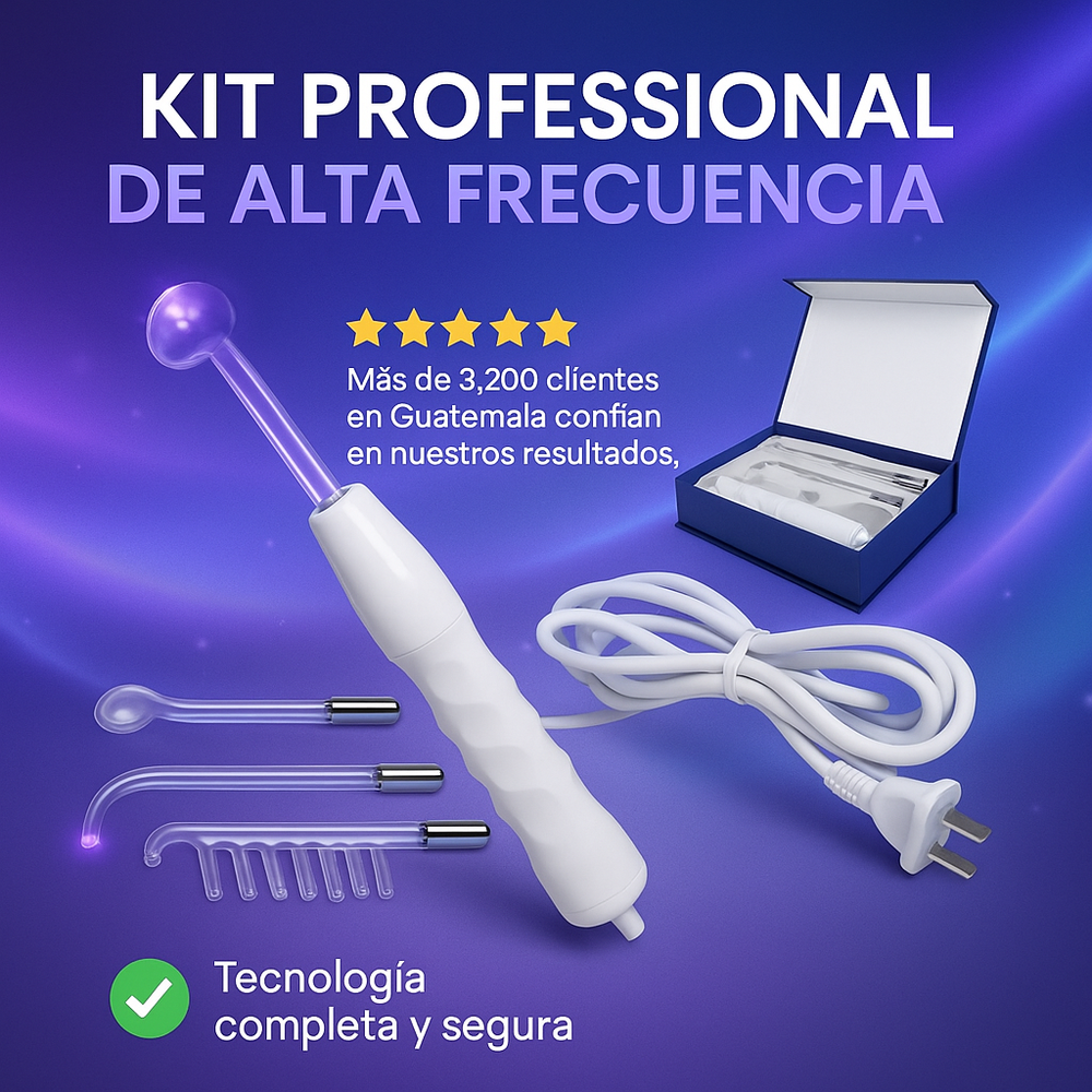 DermaPulse – Kit Profesional Portátil de Alta Frecuencia