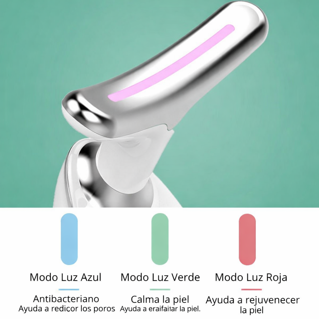 Masajeador Facial Y De Cuello EMS Con Terapia De Luz Roja