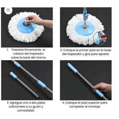 SpinMop - Trapero Giratorio Magico Con Balde 360° -  [PROMOCIÓN DISPONIBLE SOLO HOY]